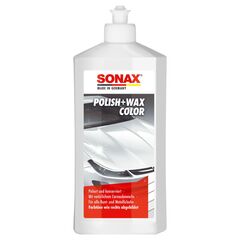 SONAX Polish +Wax Color белый полироль тефлон с воском 500 мл, Цвет: Белый, Объем: 500 мл
