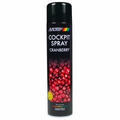 MOTIP Black Line Cockpit Spray Cranberry аэрозольный полироль для пластика журавлина 600 мл