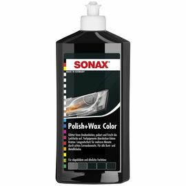 SONAX Polish +Wax Color черный полироль тефлон с воском 500 мл, Цвет: Черный, Объем: 500 мл