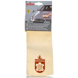 NIGRIN Autoleder L нежная салфетка из натуральной кожи для сушки авто без разводов (Германия) 1394 см2, изображение 2