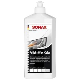 SONAX Polish +Wax Color белый полироль тефлон с воском 500 мл, Цвет: Белый, Объем: 500 мл