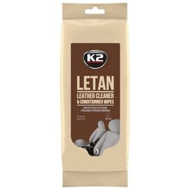 K2 LETAN Leather Wipes одноразовые салфетки для очистки кожи автомобиля 24 шт