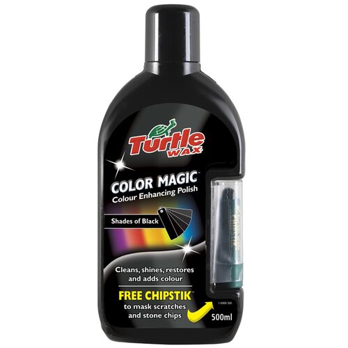 Turtle Wax Color Magic Plus чорний поліроль із восковим олівцем 500 мл, Колір: Чорний, Кількість: 500 мл