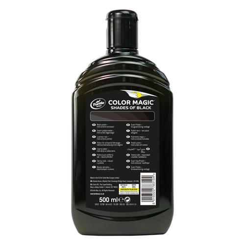 Turtle Wax Color Magic Jet Black Wax черный полироль с тефлоном PTFE 500 мл, Цвет: Черный, Объем: 500 мл, изображение 2
