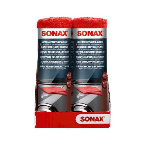 SONAX Microfaser Tücher Außen набор салфеток из микрофибры для кузова 40x40 см 2 шт