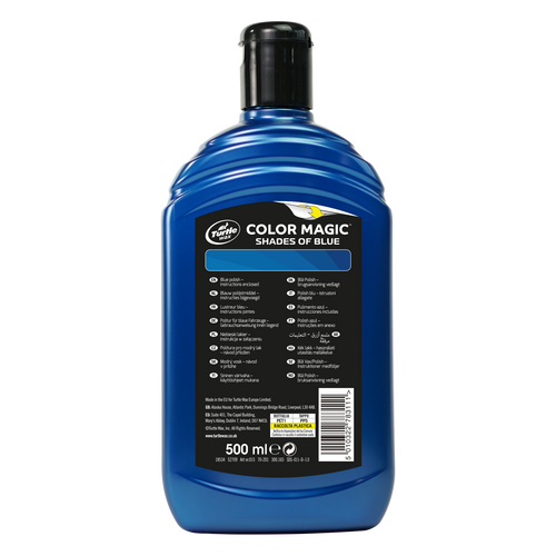 Turtle Wax Color Magic Ultra Blue Wax синий полироль с тефлоном PTFE 500 мл, Цвет: Синий, Количество: 500 мл, изображение 3