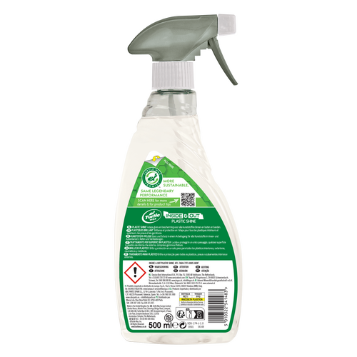 Turtle Wax Inside & Plastic Shine увлажнитель и УФ защита пластика  500 мл, изображение 2
