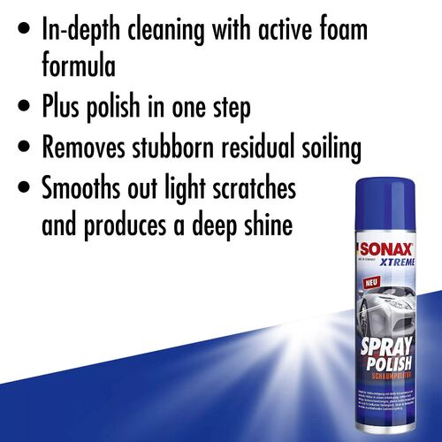 SONAX XTREME Spray Polish пенный очиститель кузова с блеском 320 мл, изображение 6