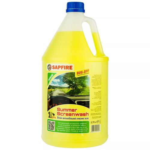 Омыватель стекла летний, 3,79 л, Sapphire SUMMER SCREENWASH (лимон) (400557)