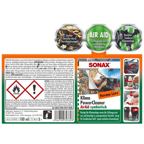SONAX Klima Power Cleaner AirAid Havana Love очиститель кондиционера 100 мл, изображение 4
