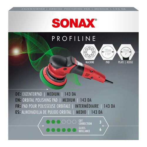 Полировальный круг SONAX Dual Action FinishPad (493341) – желтый, 143 мм, изображение 2