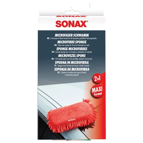SONAX Microfaser Schwamm губка для ручной мойки из микрофибры, изображение 2