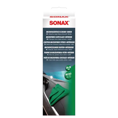 SONAX Microfasertuch Scheibe +Innen микрофибра для стекла и интерьера 38x38 см, изображение 2