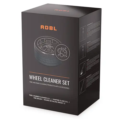 ADBL WHEEL CLEANER SET набор для ухода за колесами 2 х 500 мл с щеткой и кисточкой, изображение 2