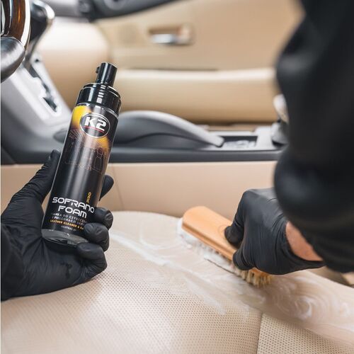 K2 PRO SOFRANO FOAM пена для очистки и ухода за кожей авто 200 мл, изображение 3