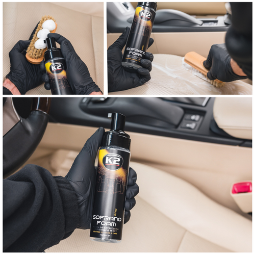 K2 PRO SOFRANO FOAM пена для очистки и ухода за кожей авто 200 мл, изображение 6