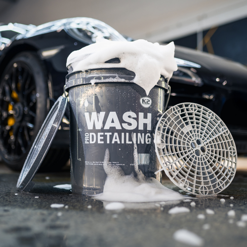 K2 PRO WASH DETAILING серое пластиковое ведро для мойки автомобиля 20 л, Цвет: Серый, Количество: 20 л, изображение 5