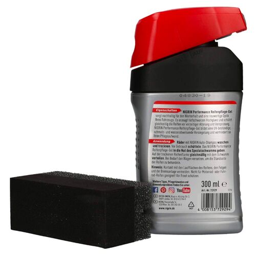 NIGRIN Performance Reifen-Gel гель для чернения и консервации покрышек в наборе 300 мл, изображение 4