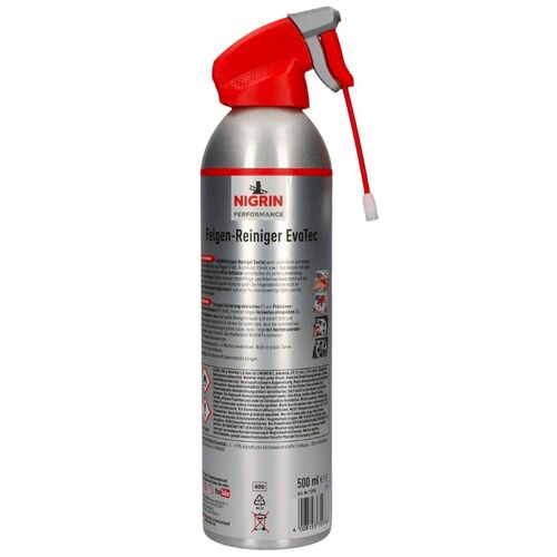 NIGRIN Performance Felgen-Reiniger EvoTec Aerosol пенный очиститель дисков с индикатором 500 мл, изображение 2