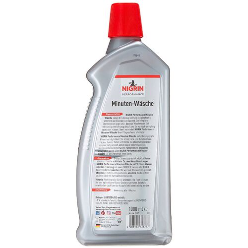 NIGRIN Performance Minutenwäsche Turbo быстро стекающий автошампунь консервант 2 в 1 блеск и сушка 1 л, изображение 2