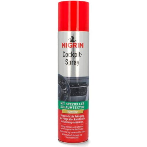 NIGRIN Cockpit-Spray Vanille пенный 45-дневный очиститель протектант для пластика ваниль 400 мл