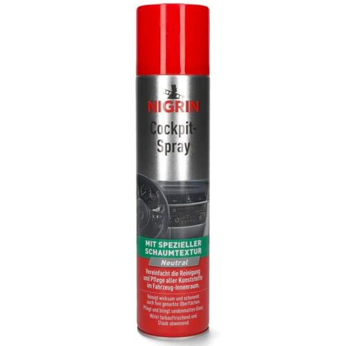 NIGRIN Cockpit-Spray Neutral пенный 45-дневный очиститель протектант для пластика нейтральный 400 мл