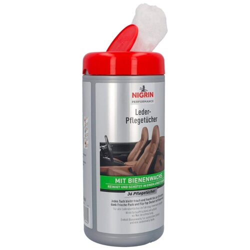NIGRIN Performance Leder-Pflegetücher mit Bienenwachs салфетки для кожи авто (очистка и защита) 36 шт, изображение 4