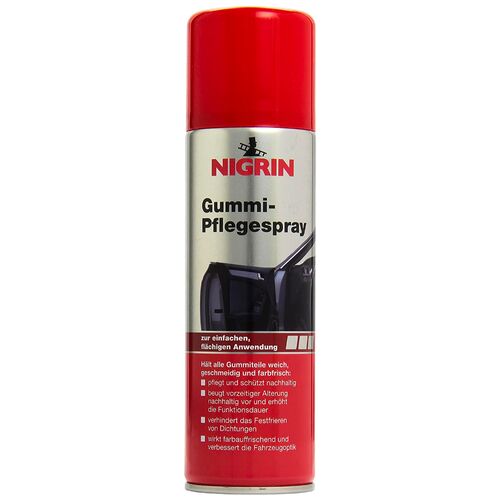NIGRIN Gummi-Pflegespray спрей для ухода за резиновыми деталями (Германия) 300 мл, изображение 2