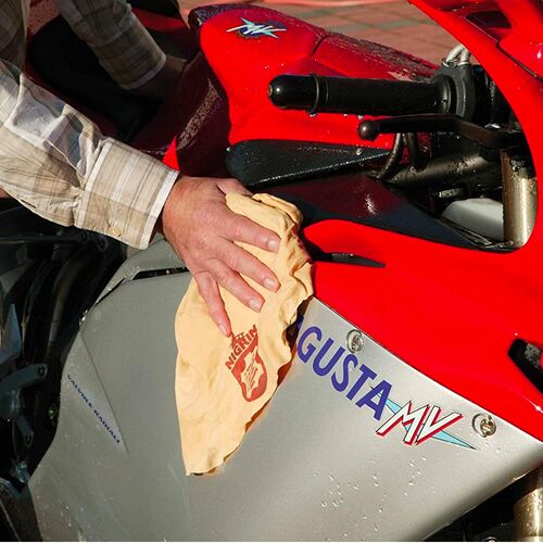 NIGRIN Autoleder L нежная салфетка из натуральной кожи для сушки авто без разводов (Германия) 1394 см2, изображение 7