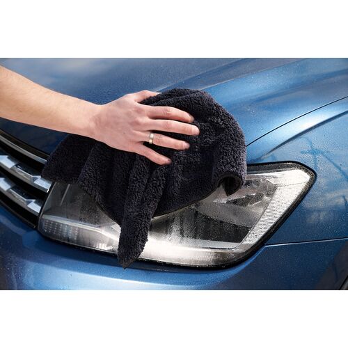 WIPERS Schwarzes MikrofaserTüch черная универсальная салфетка из микрофибры (Германия) 40х40 см 500 gsm, изображение 6