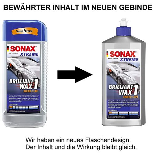 SONAX XTREME Brilliant Wax 1 Hybrid NPT финишный полироль с воском 250 мл, Количество: 250 мл, изображение 11