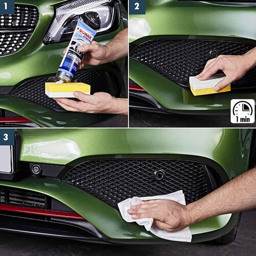SONAX XTREME Knuststoff Gel (Plastic Restorer) гель для догляду за пластиком автомобіля 250 мл, зображення 3