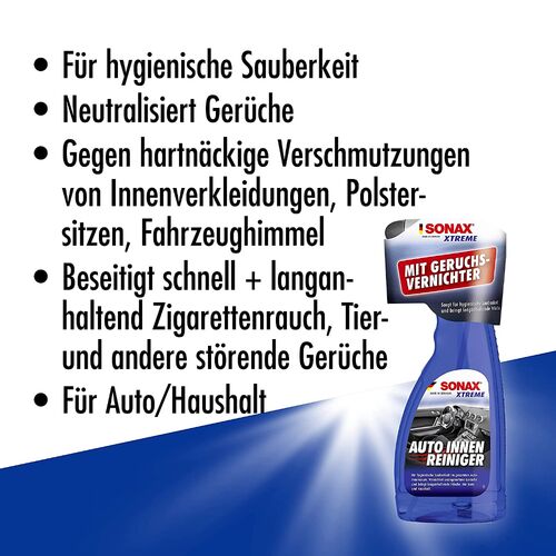 SONAX XTREME Auto Innen Reiniger очищувач інтер'єру автомобіля, засіб для виведення плям, нейтралізатор запахів 500 мл, зображення 8