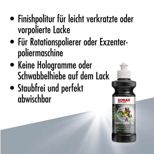 SONAX PROFILINE Perfect Finish 04-06 паста для фінішного полірування автомобіля 1 л, Кількість: 1 л, зображення 9
