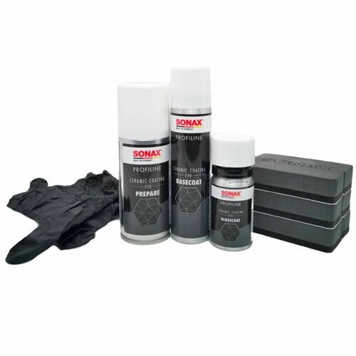 SONAX PROFILINE 06-03 CC Evo Ceramic Coating керамическое защитное покрытие для автомобиля в наборе, изображение 2
