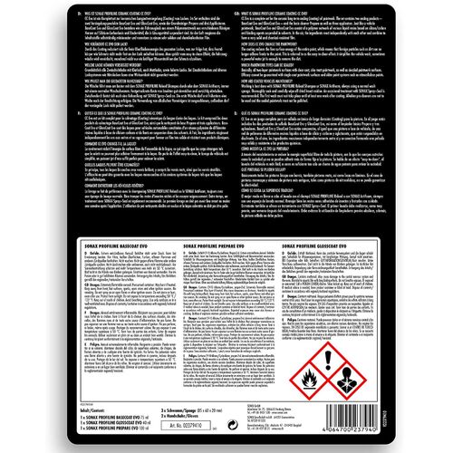 SONAX PROFILINE 06-03 CC Evo Ceramic Coating керамическое защитное покрытие для автомобиля в наборе, изображение 14