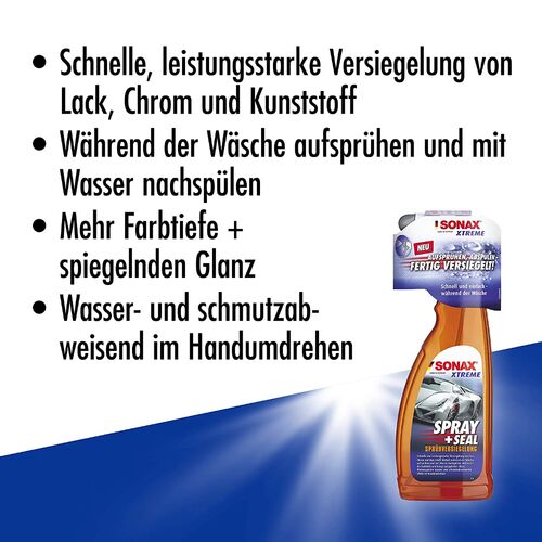 SONAX XTREME Spray + Seal (Protect) швидкий герметик кузова з силантом та блиском 750 мл, зображення 6