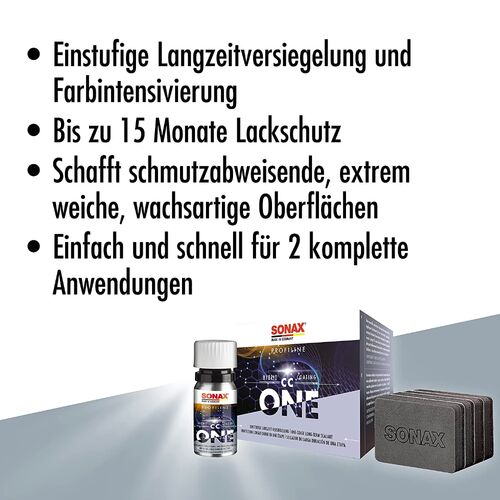 SONAX PROFILINE CC One Hybrid Coating одношаговое керамическое защитное покрытие для автомобиля 50 мл, изображение 9