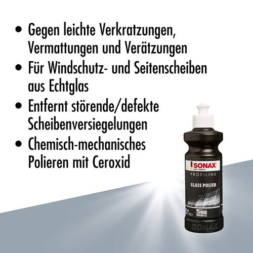 SONAX PROFILINE Glass Polish полироль для стекла 250 мл, изображение 7