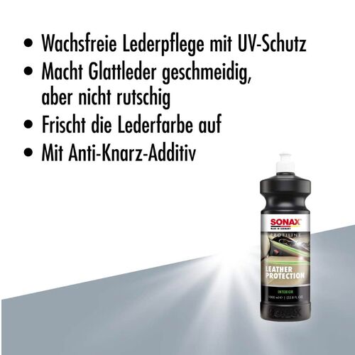 SONAX PROFILINE Leather Care (Protection) средство для защиты кожаного салона автомобиля 1 л, изображение 7