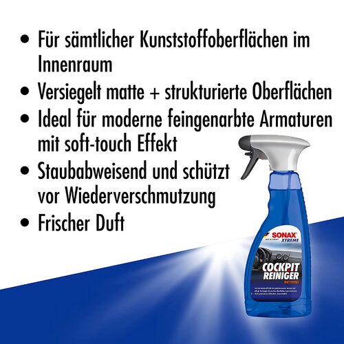 SONAX XTREME Cockpit Reiniger интенсивный очиститель пластика матовый 500 мл, изображение 7