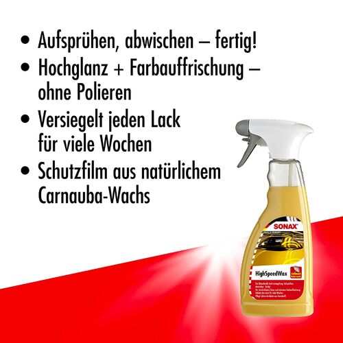 SONAX High Speed Wax быстрый воск для автомобиля 500 мл, изображение 6
