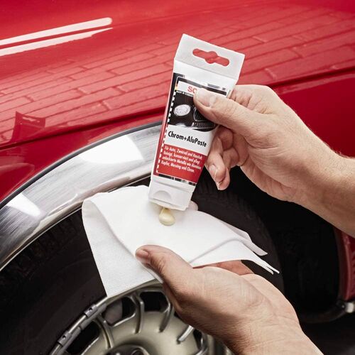 SONAX Chrome+ AluPaste полироль для хрома, алюминия, латуни 75 мл, изображение 3
