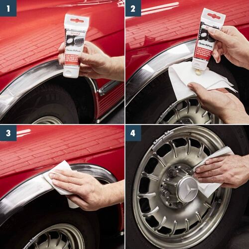 SONAX Chrome+ AluPaste полироль для хрома, алюминия, латуни 75 мл, изображение 4