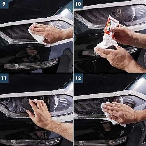 SONAX Headlight Restoration Kit набор для реставрации и защиты пластиковых фар 89 мл, изображение 5