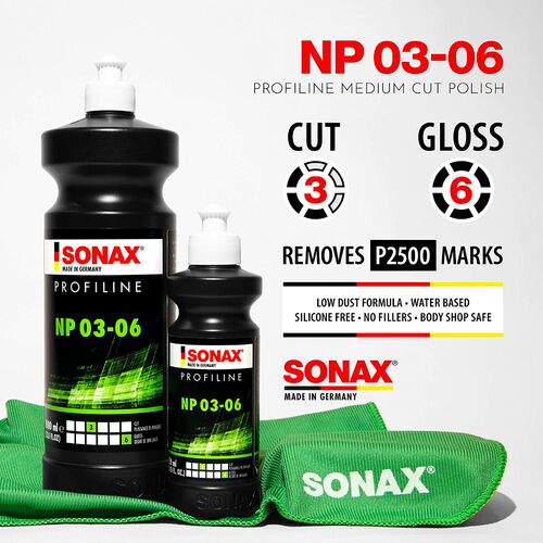 SONAX PROFILINE Nano Polish NP 03-06 паста для финишной полировки кузова 250 мл, изображение 3