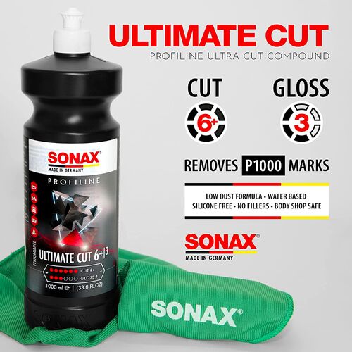 SONAX PROFILINE Ultimate Cut 6+/3 абразивная полировальная паста для кузова 250 мл, изображение 8