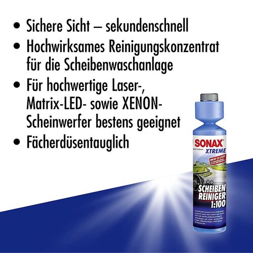 SONAX XTREME Scheiben Reiniger концентрат омывателя летний 1:100 250 мл, изображение 5