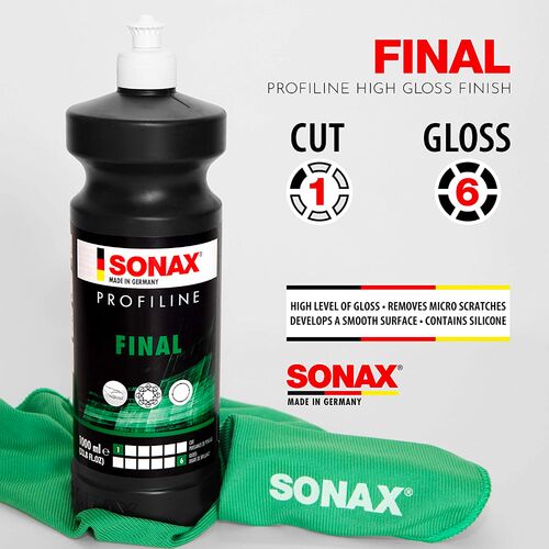 SONAX PROFILINE FINAL 01-06 паста для финишной полировки кузова 1 л, изображение 4