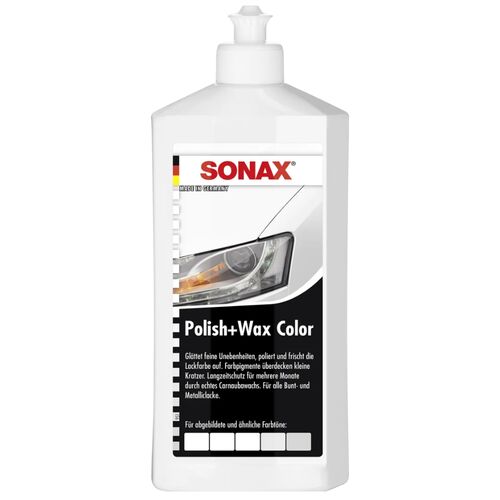 SONAX Polish +Wax Color белый полироль тефлон с воском 500 мл, Цвет: Белый, Количество: 500 мл, изображение 2
